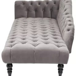 KARE Design Sofas & Couches-Recamiere Desire Velvet Silbergrau
