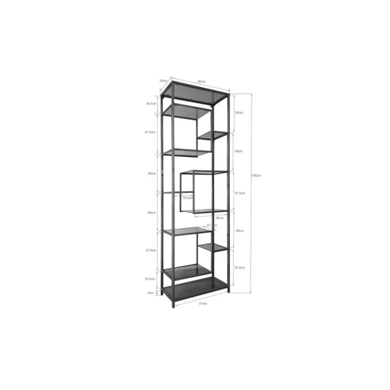 KARE Design Regale-Regal Loft Gold 195X60