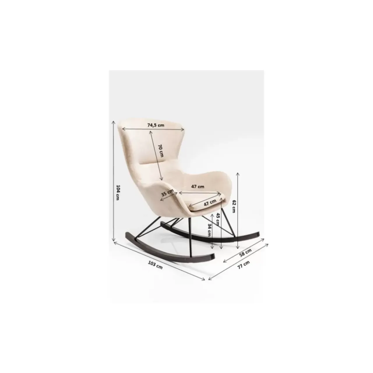 KARE Design Sessel-Schaukelsessel Oslo