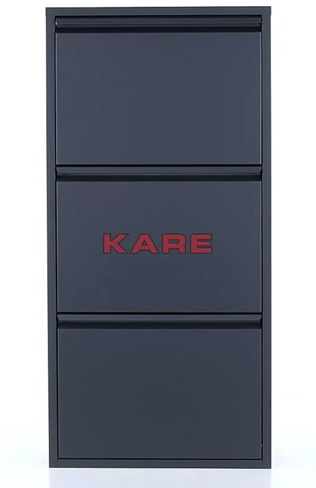 KARE Design Kleinmöbel & Sonstiges-Schuhkipper Caruso 3-Er Anthrazit