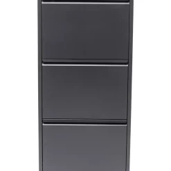 KARE Design Kleinmöbel & Sonstiges-Schuhkipper Caruso 3-Er Anthrazit
