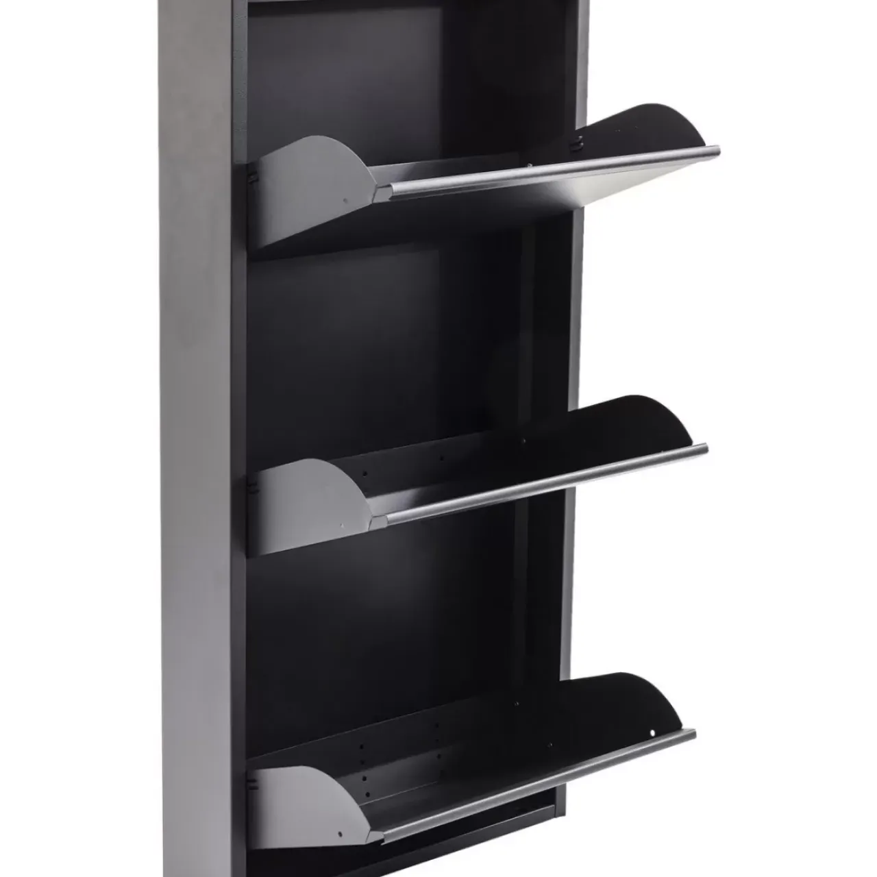KARE Design Kleinmöbel & Sonstiges-Schuhkipper Caruso 3-Er Anthrazit