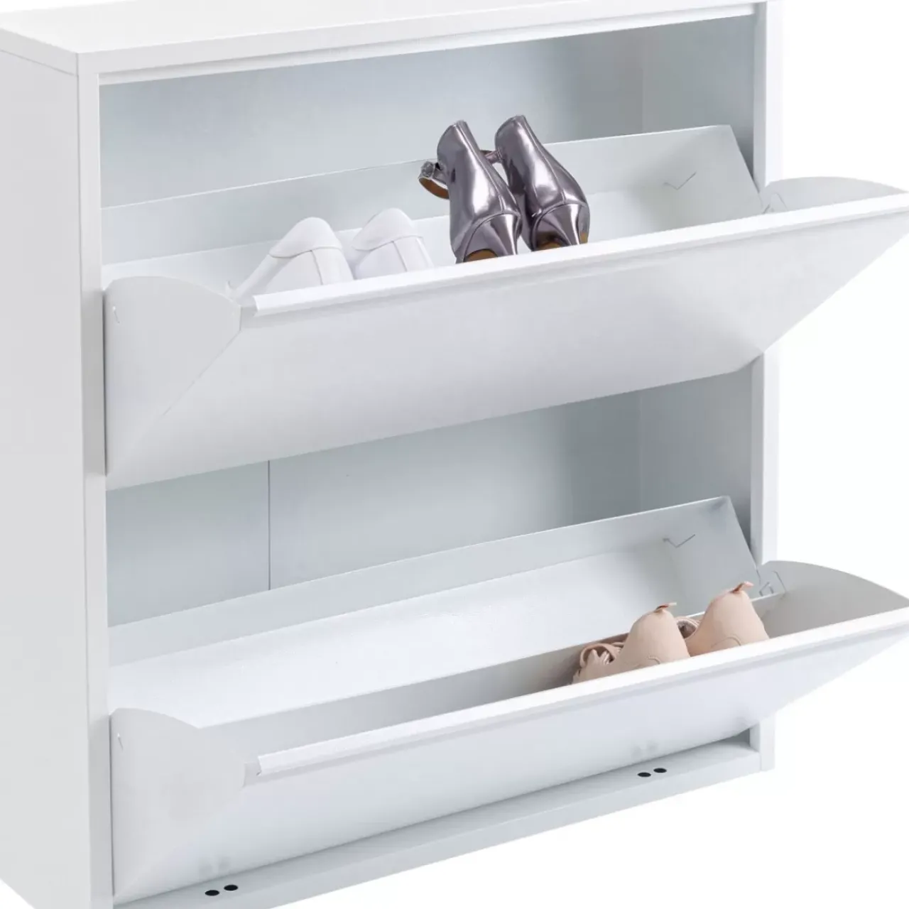 KARE Design Kleinmöbel & Sonstiges-Schuhkipper Caruso 2-Er Doppel Weis