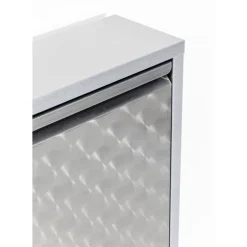 KARE Design Kleinmöbel & Sonstiges-Schuhkipper Caruso 3-Er Silber/Geflext