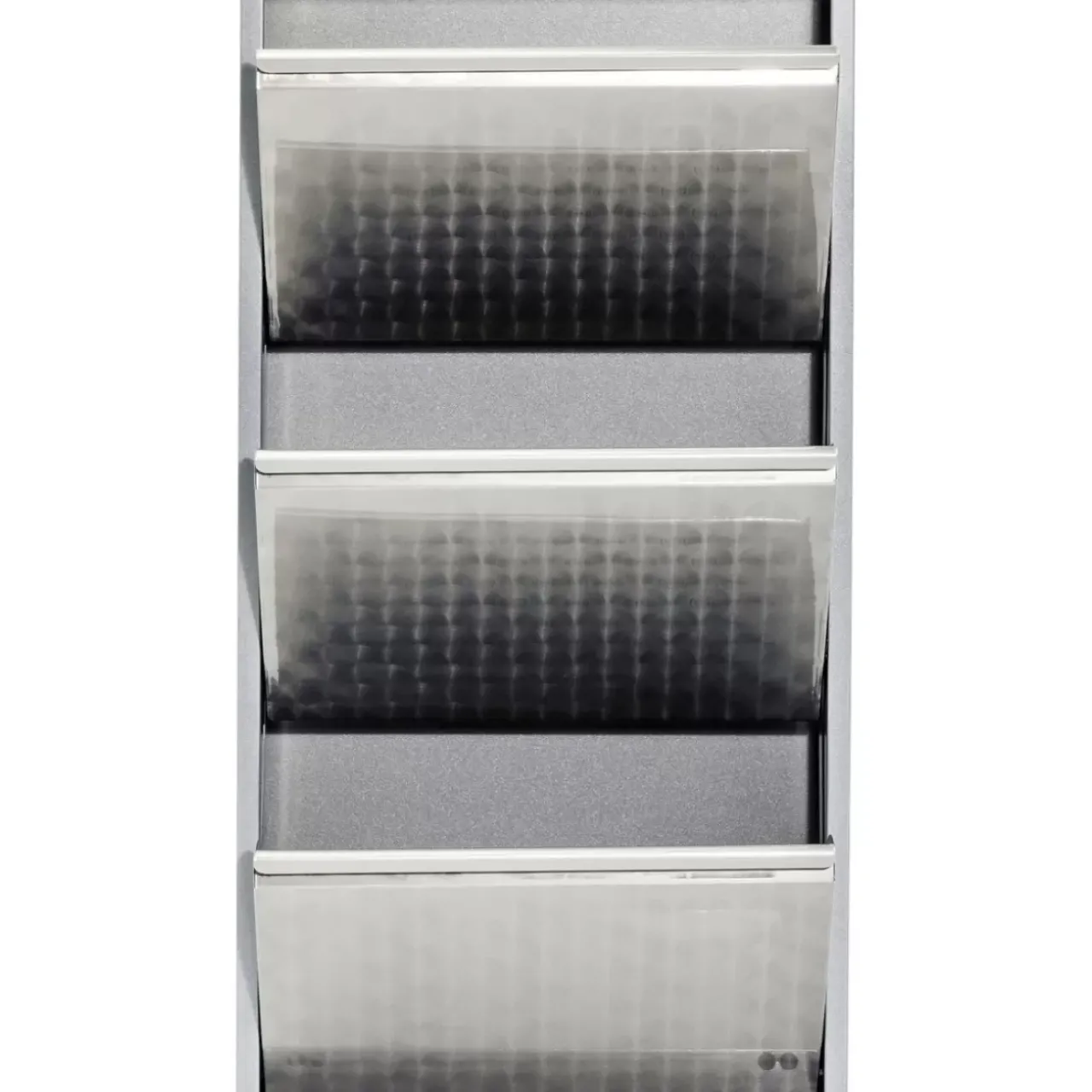 KARE Design Kleinmöbel & Sonstiges-Schuhkipper Caruso 3-Er Silber/Geflext