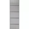 KARE Design Kleinmöbel & Sonstiges-Schuhkipper Caruso 5-Er Silber/Geflext