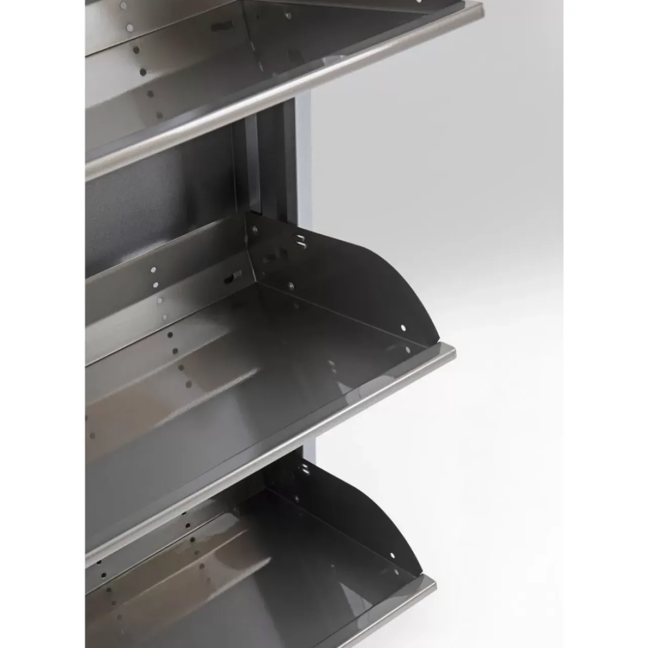 KARE Design Kleinmöbel & Sonstiges-Schuhkipper Caruso 5-Er Silber/Geflext
