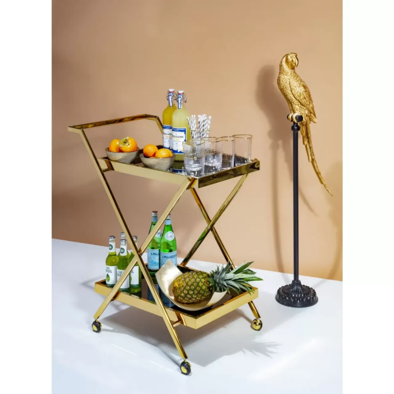 KARE Design Tische-Servierwagen Casino Gold