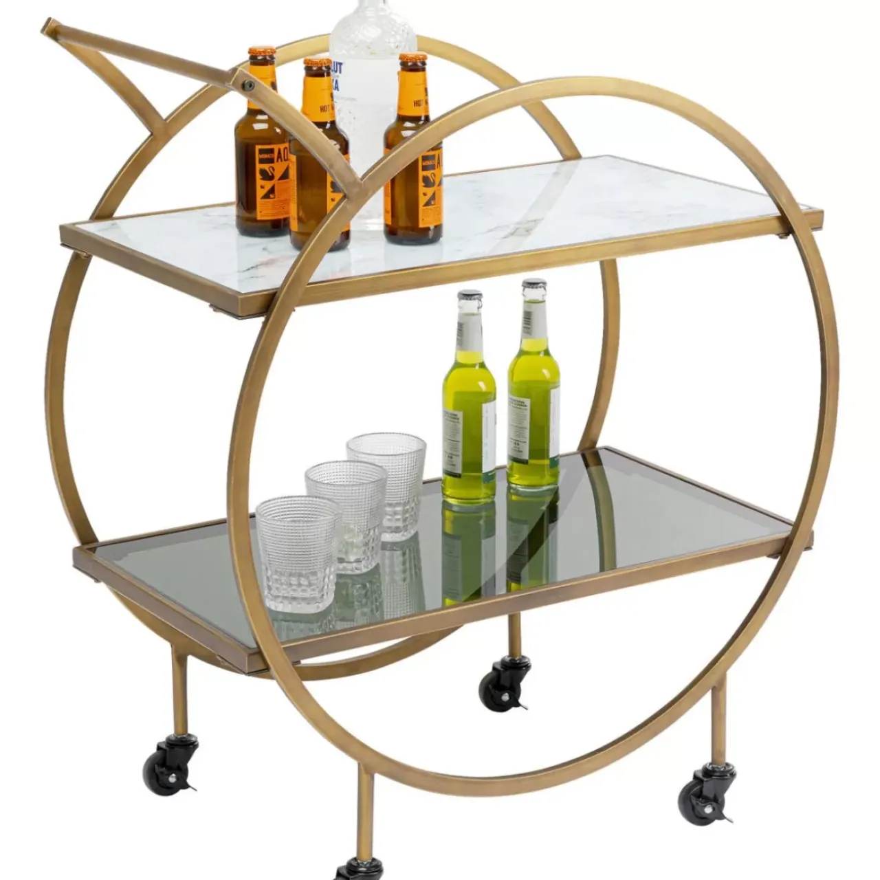 KARE Design Tische-Servierwagen Loft Brass