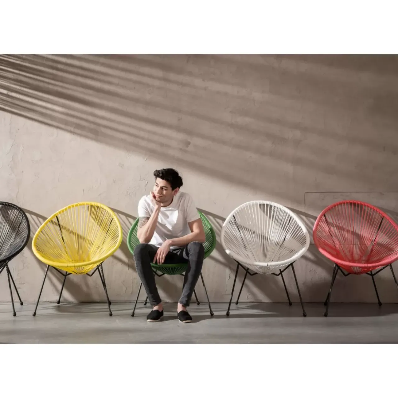 KARE Design Outdoormöbel-Sessel Acapulco Gelb