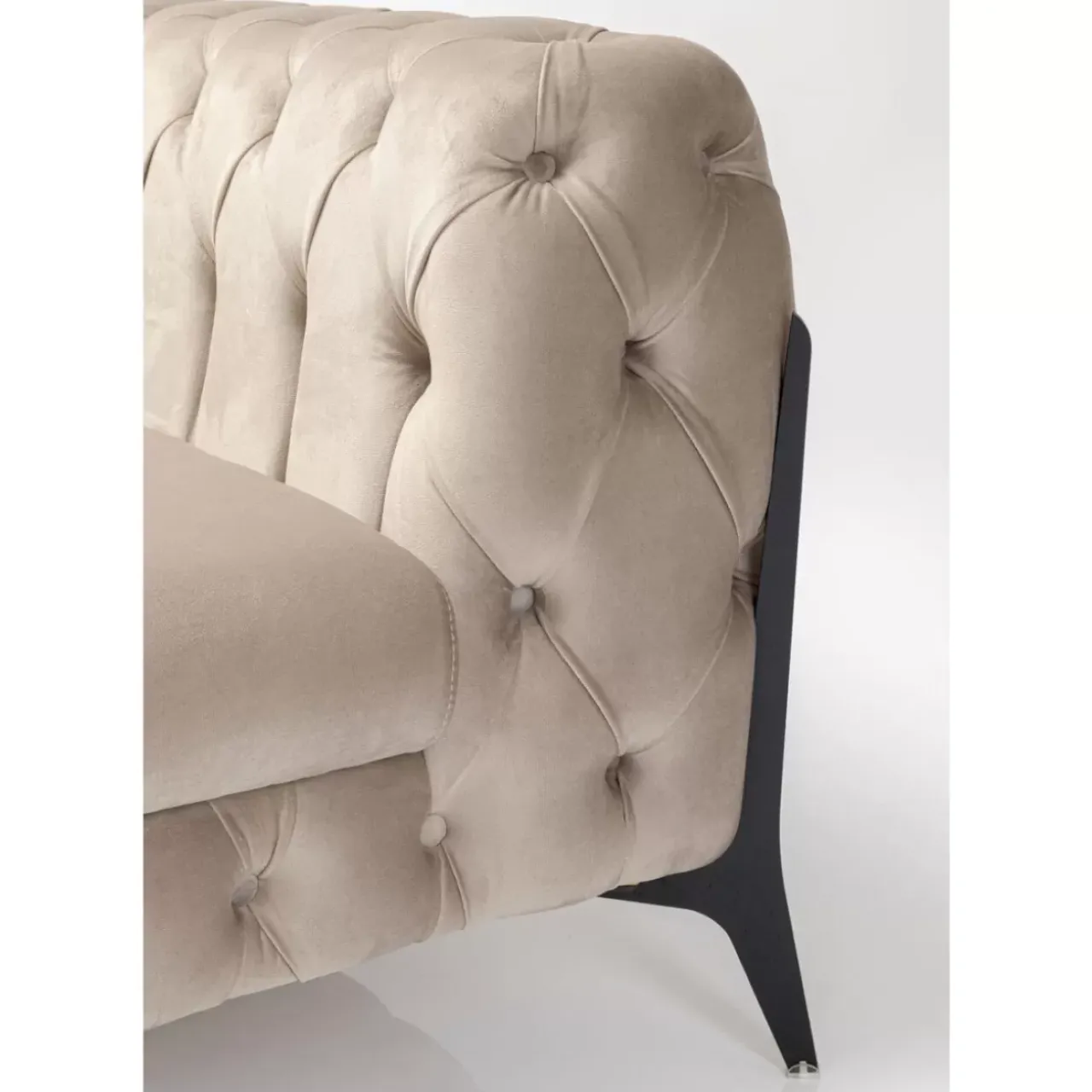 KARE Design Sessel-Sessel Bellissima Velvet Beige 120Cm