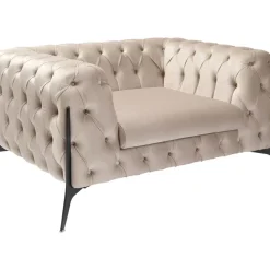 KARE Design Sessel-Sessel Bellissima Velvet Beige 120Cm