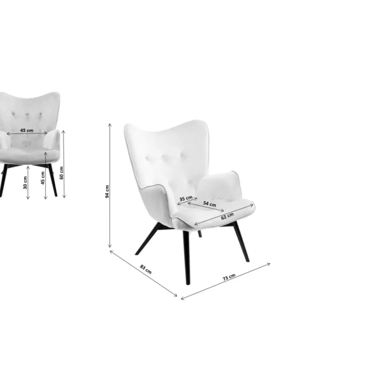 KARE Design Sessel-Sessel Black Vicky Velvet Purple