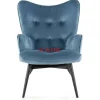 KARE Design Sessel-Sessel Black Vicky Velvet Petrol