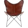 KARE Design Sessel-Sessel Butterfly Brown Econo