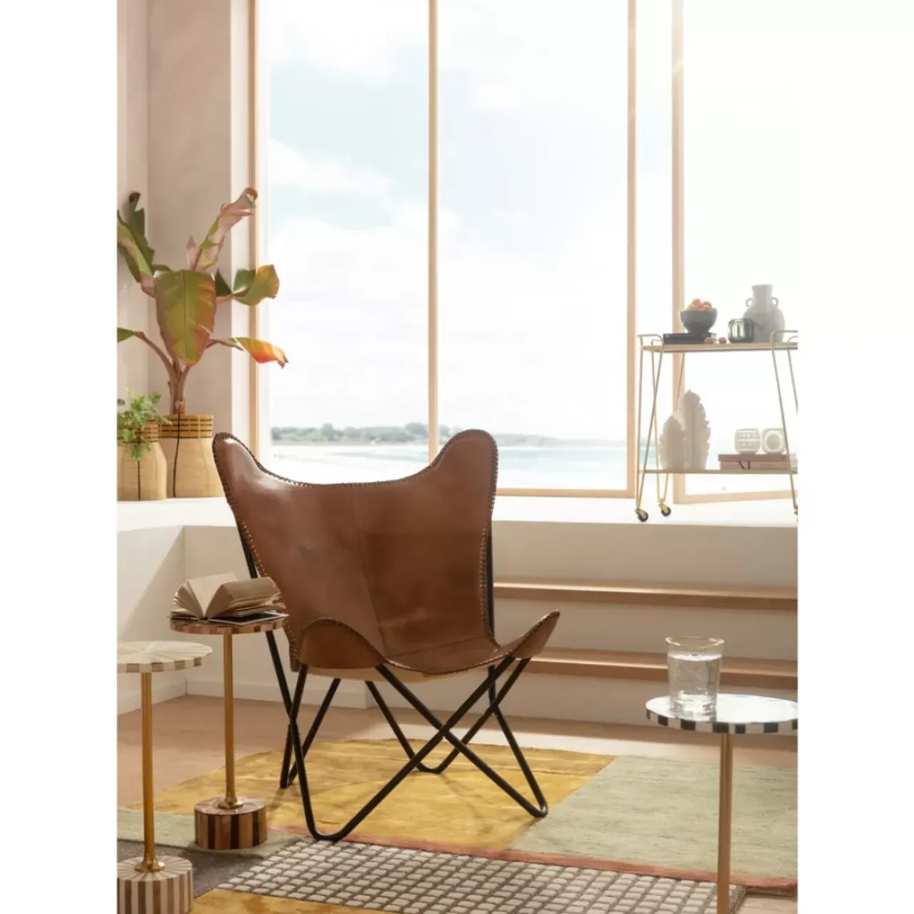 KARE Design Sessel-Sessel California Leder Braun