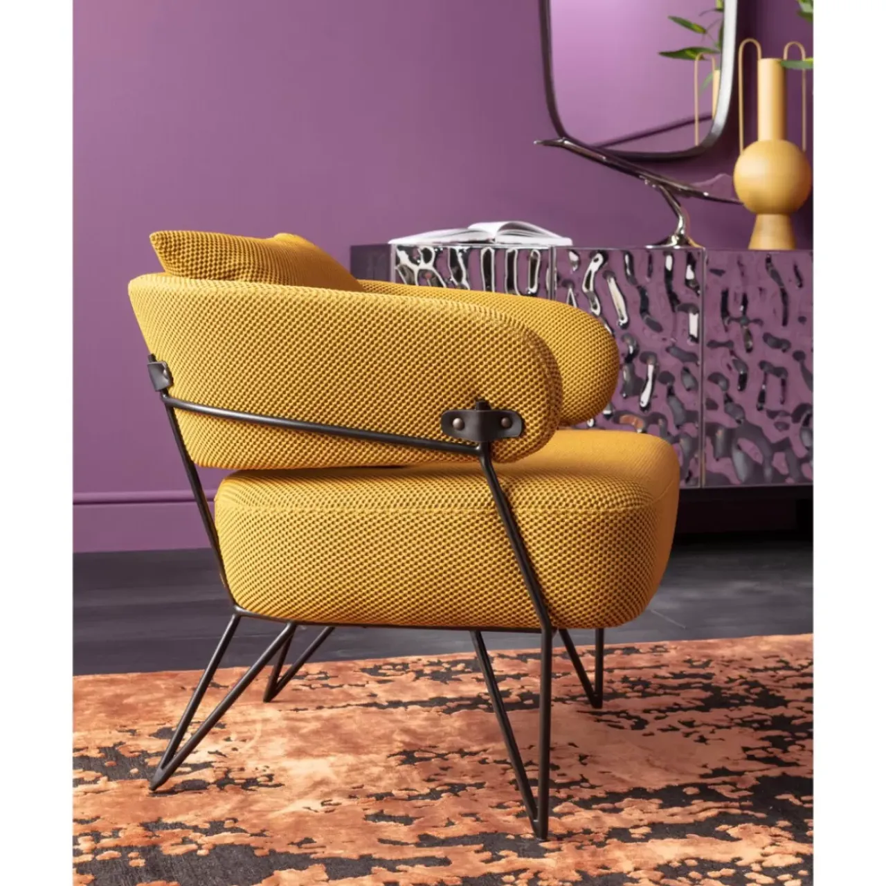KARE Design Sessel-Sessel Peppo Gelb
