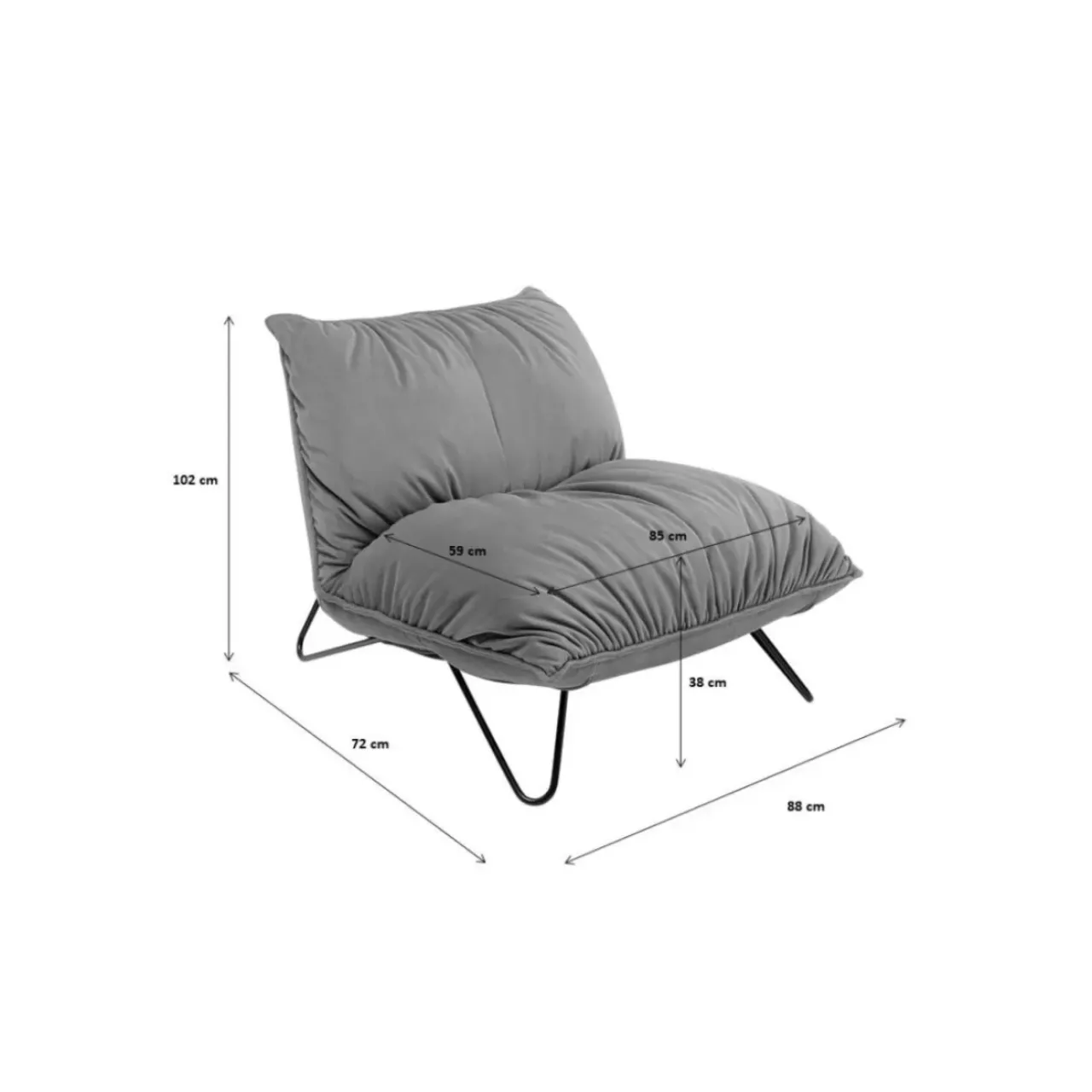 KARE Design Sessel-Sessel Porto Pino Grau