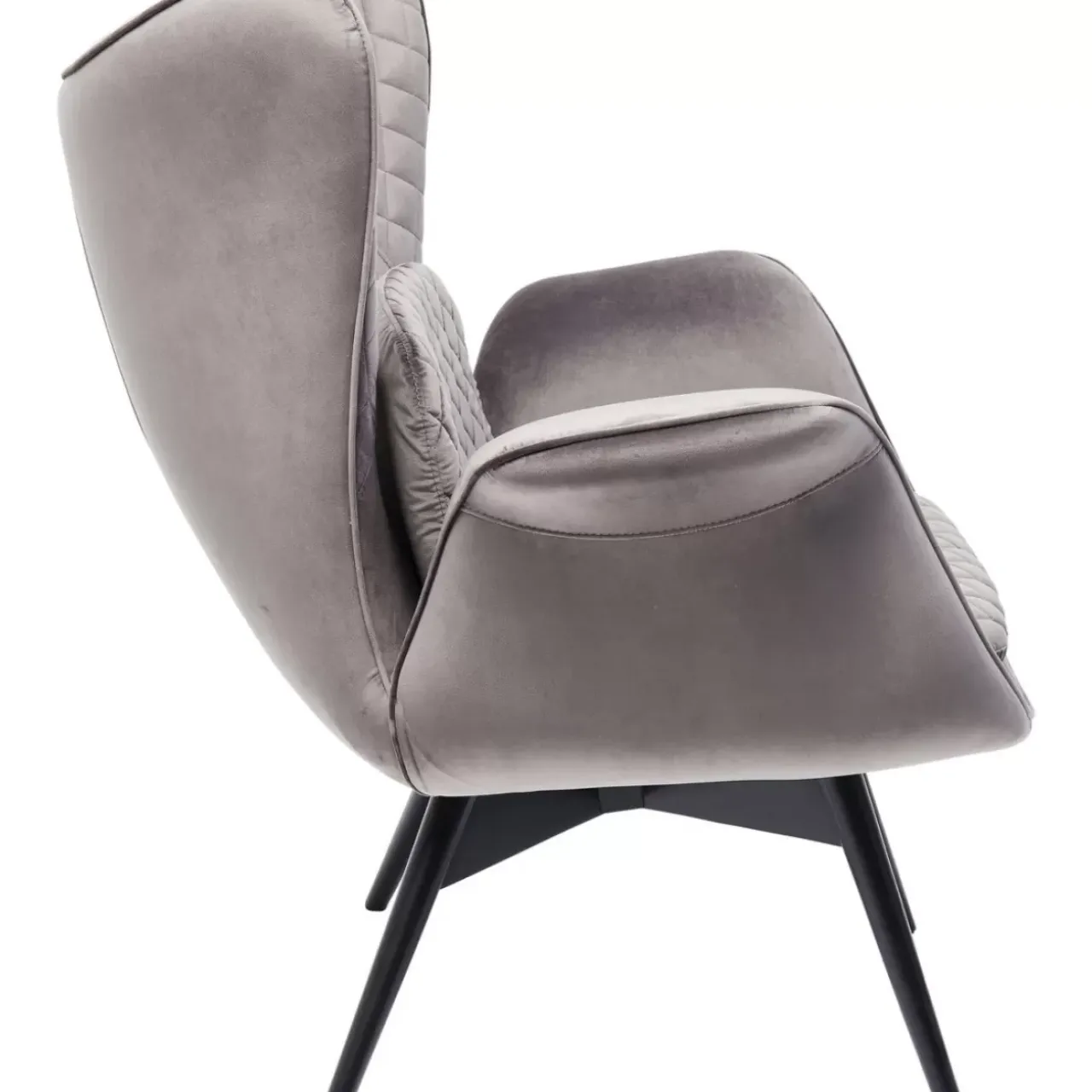 KARE Design Sessel-Sessel Tudor Velvet Silbergrau