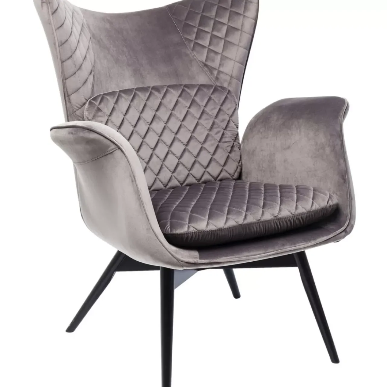 KARE Design Sessel-Sessel Tudor Velvet Silbergrau