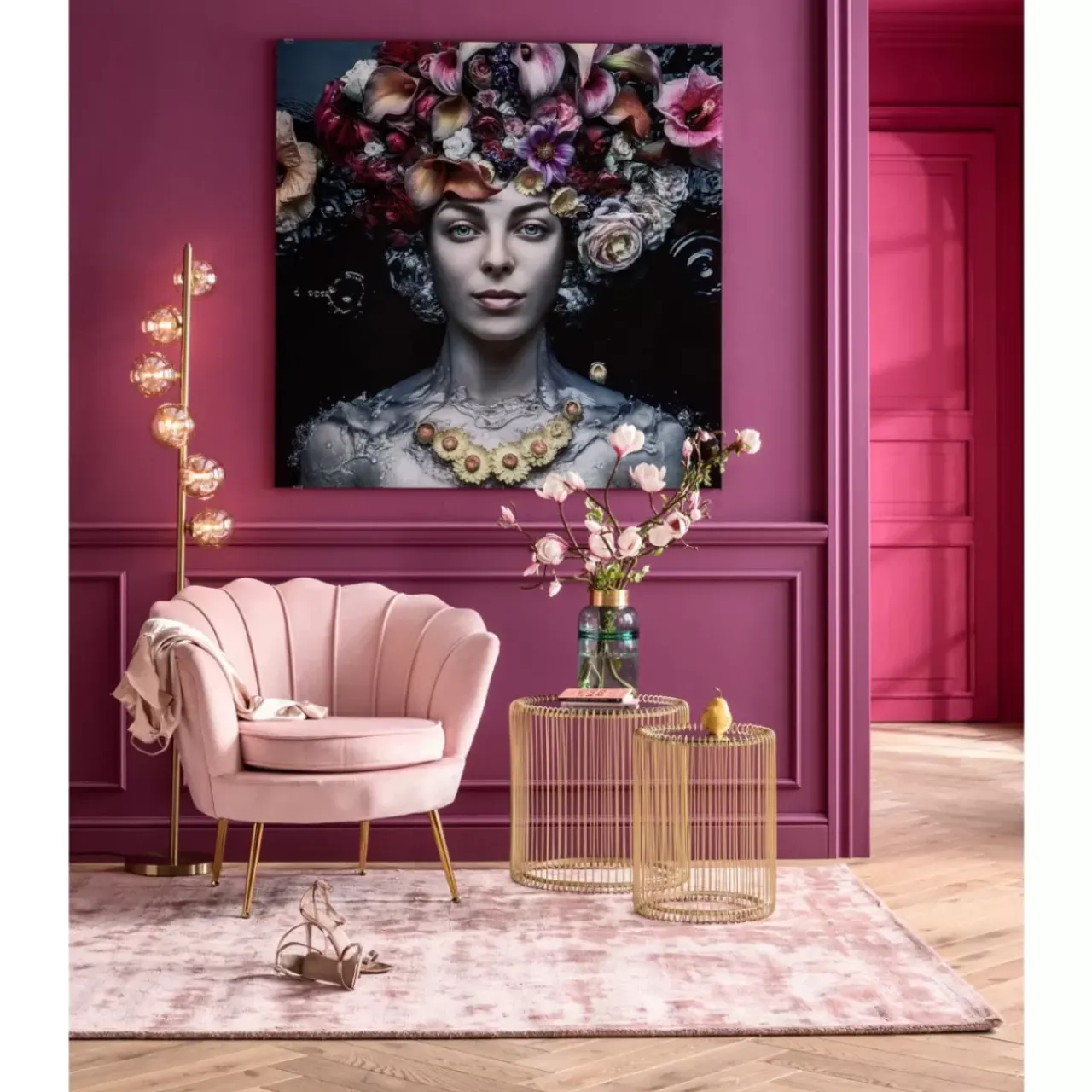KARE Design Sessel-Sessel Water Lily Rosa