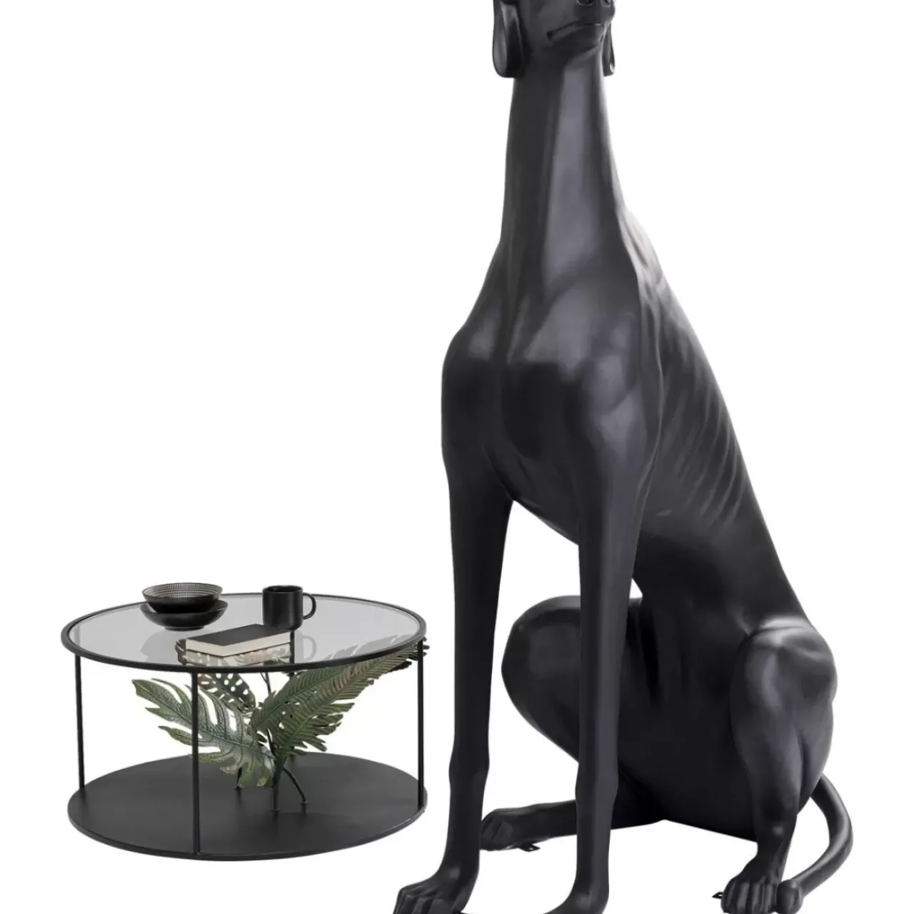 KARE Design Deko & Geschenkartikel-Skulptur Greyhound Oskar Schwarz 180Cm