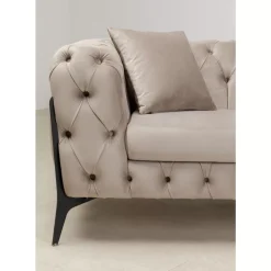 KARE Design Sofas & Couches-Sofa Bellissima 2-Sitzer Velvet Beige 200Cm