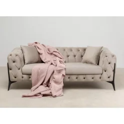 KARE Design Sofas & Couches-Sofa Bellissima 2-Sitzer Velvet Beige 200Cm
