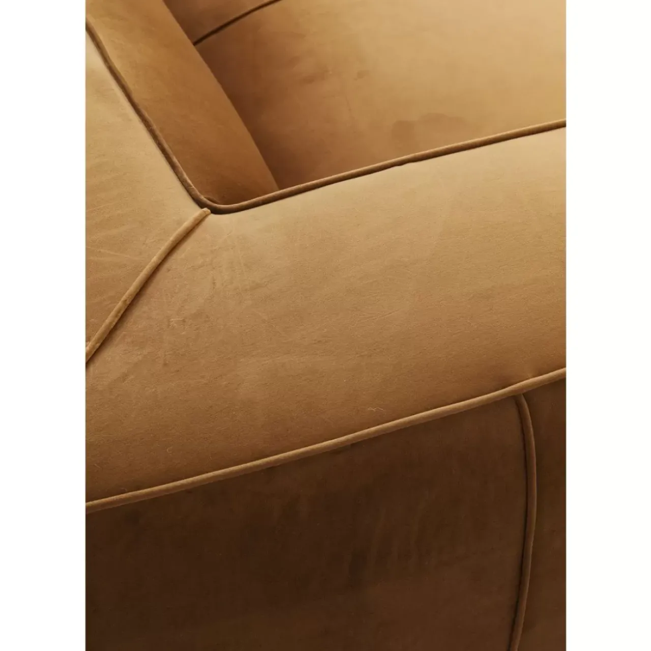 KARE Design Sofas & Couches-Sofa Cubetto 3-Sitzer Velvet Braun