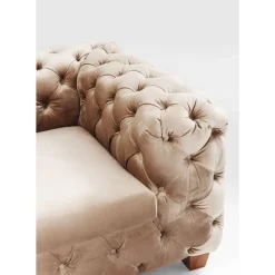 KARE Design Sofas & Couches-Sofa Desire 3-Sitzer Velvet Ecru