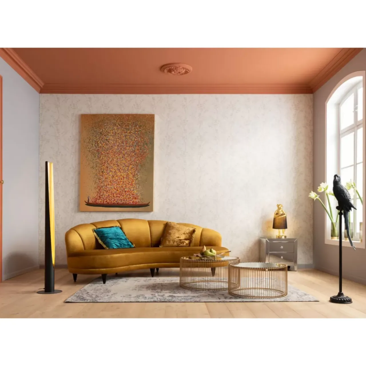 KARE Design Sofas & Couches-Sofa Dschinn 3-Sitzer Amber 233Cm