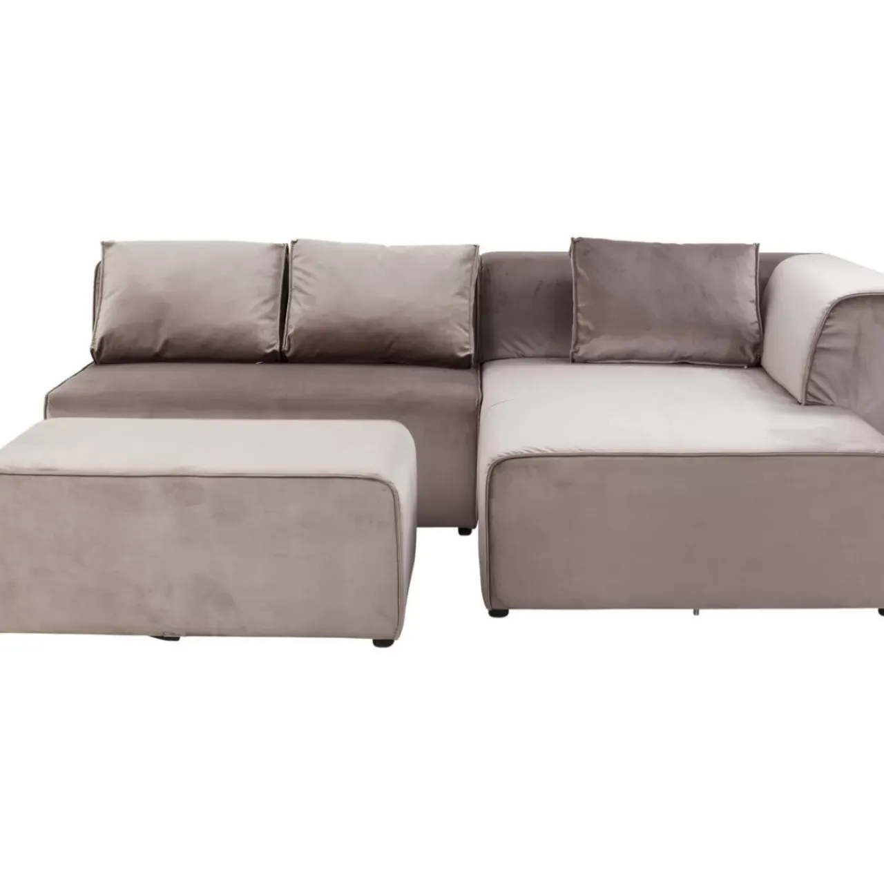 KARE Design Sofas & Couches-Sofa Infinity Velvet Taupe Rechts