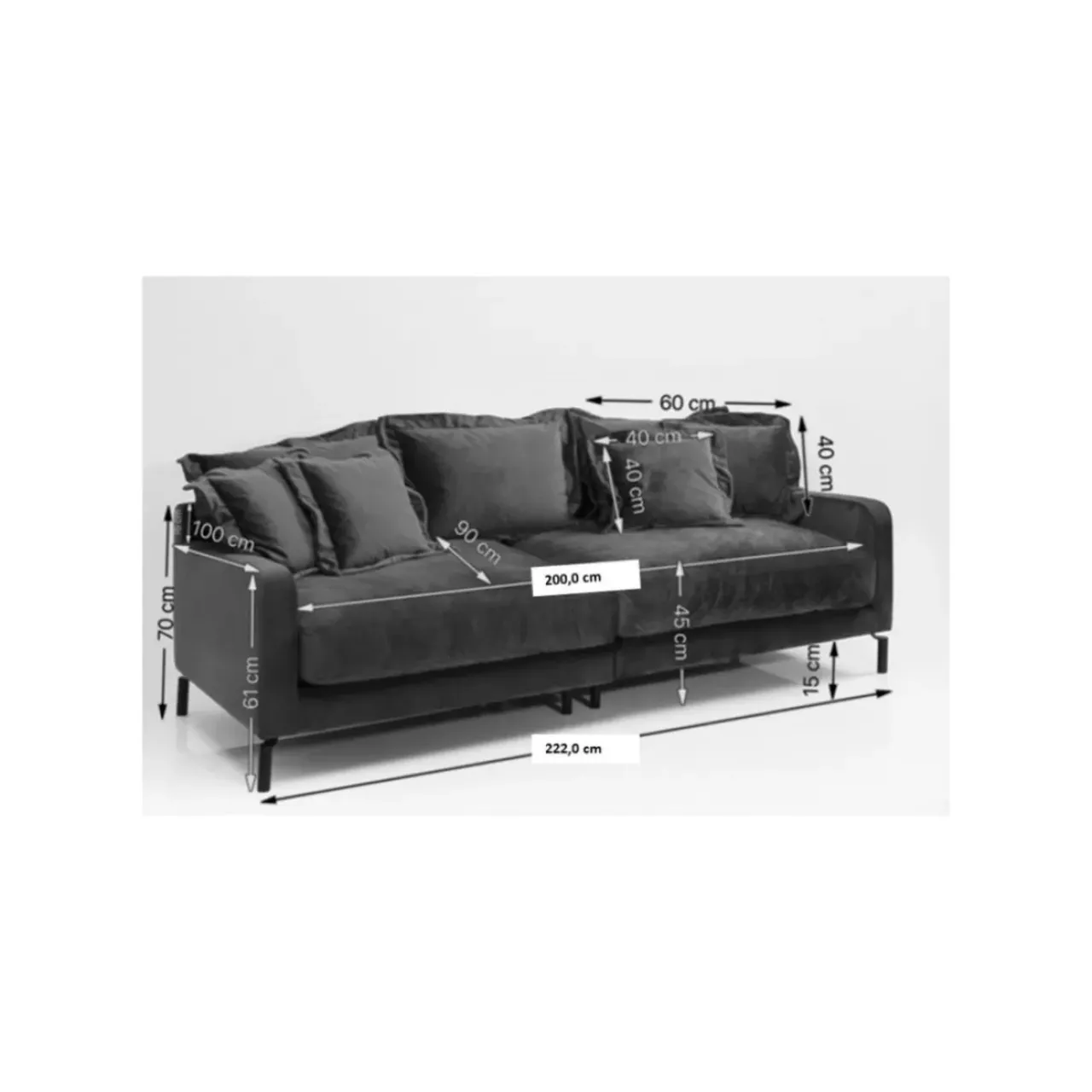 KARE Design Sofas & Couches-Sofa Lullaby 2-Sitzer Taupe