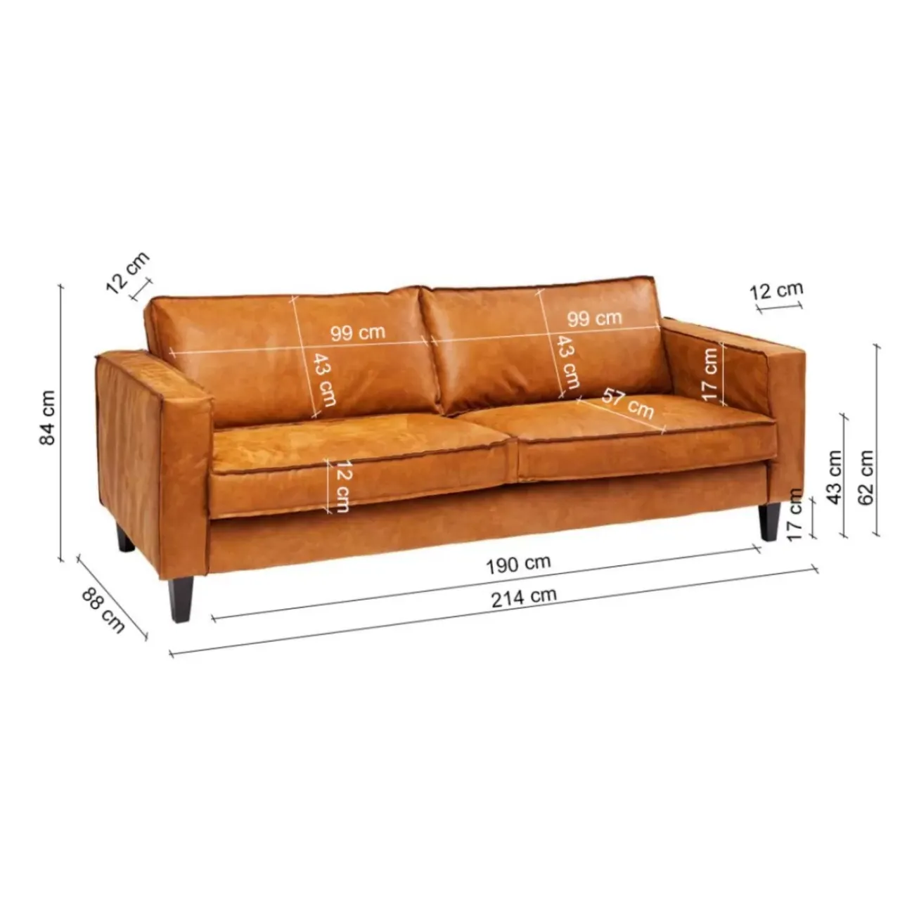 KARE Design Sofas & Couches-Sofa Neo 2-Sitzer Tobacco