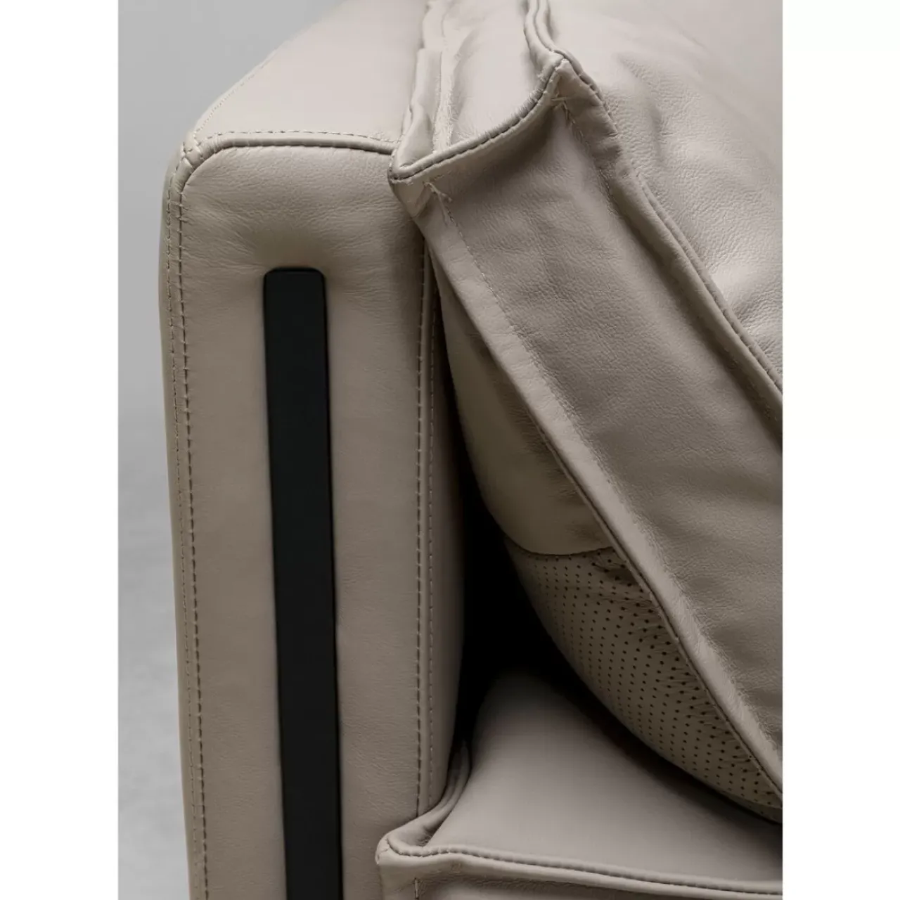 KARE Design Sofas & Couches-Sofa 3-Sitzer Victor Leder Grau 233Cm
