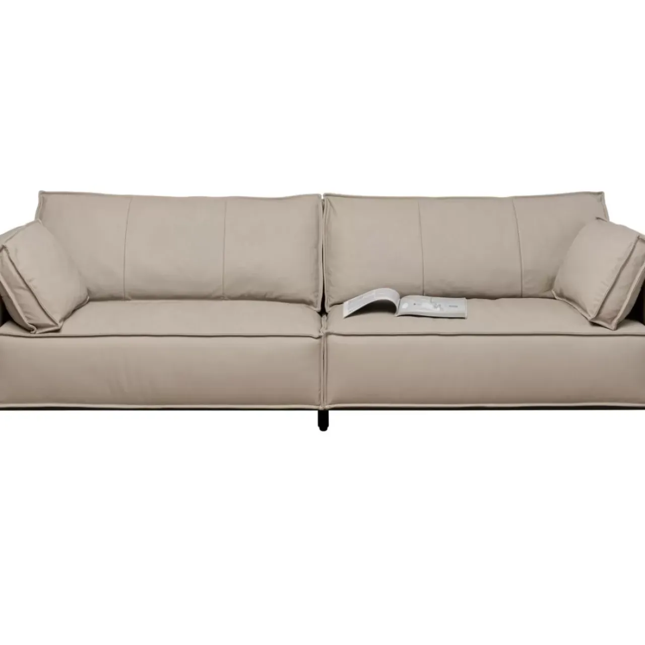 KARE Design Sofas & Couches-Sofa 3-Sitzer Victor Leder Grau 233Cm