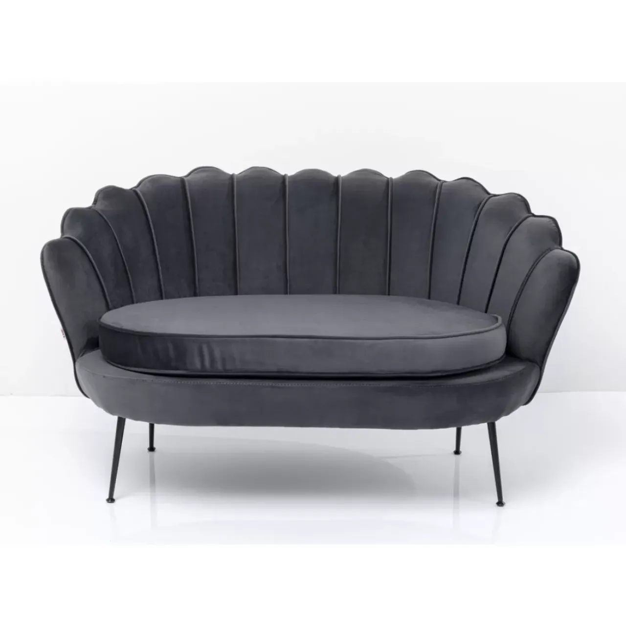 KARE Design Sofas & Couches-Sofa Water Lily 2-Sitzer Black Grau