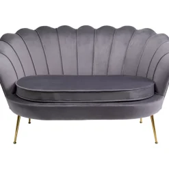 KARE Design Sofas & Couches-Sofa Water Lily 2-Sitzer Gold Grau