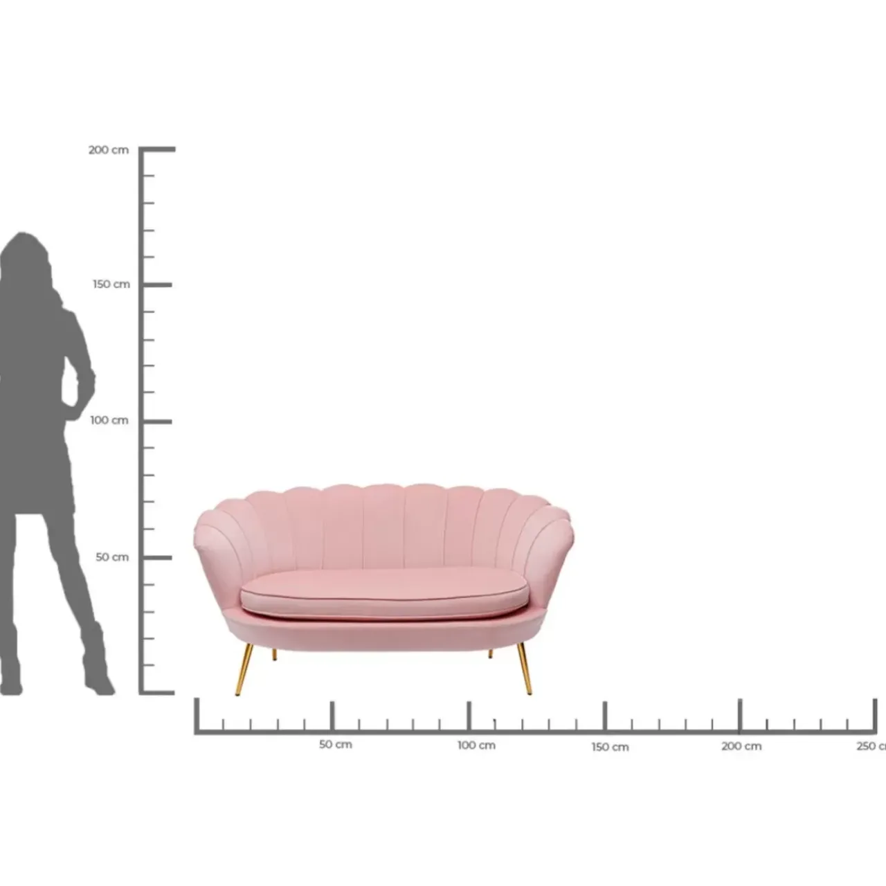 KARE Design Sofas & Couches-Sofa Water Lily 2-Sitzer Rosa