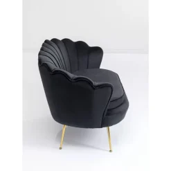 KARE Design Sofas & Couches-Sofa Water Lily 2-Sitzer Schwarz 132Cm