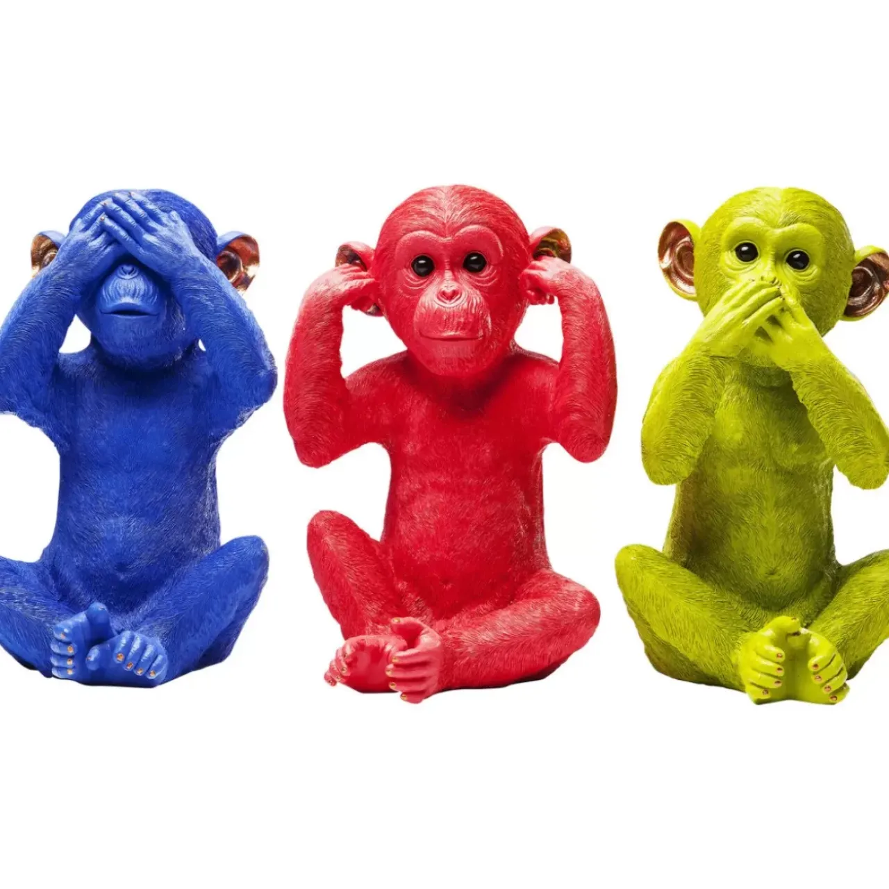 KARE Design Deko & Geschenkartikel-Spardose Monkey Mizaru Blau