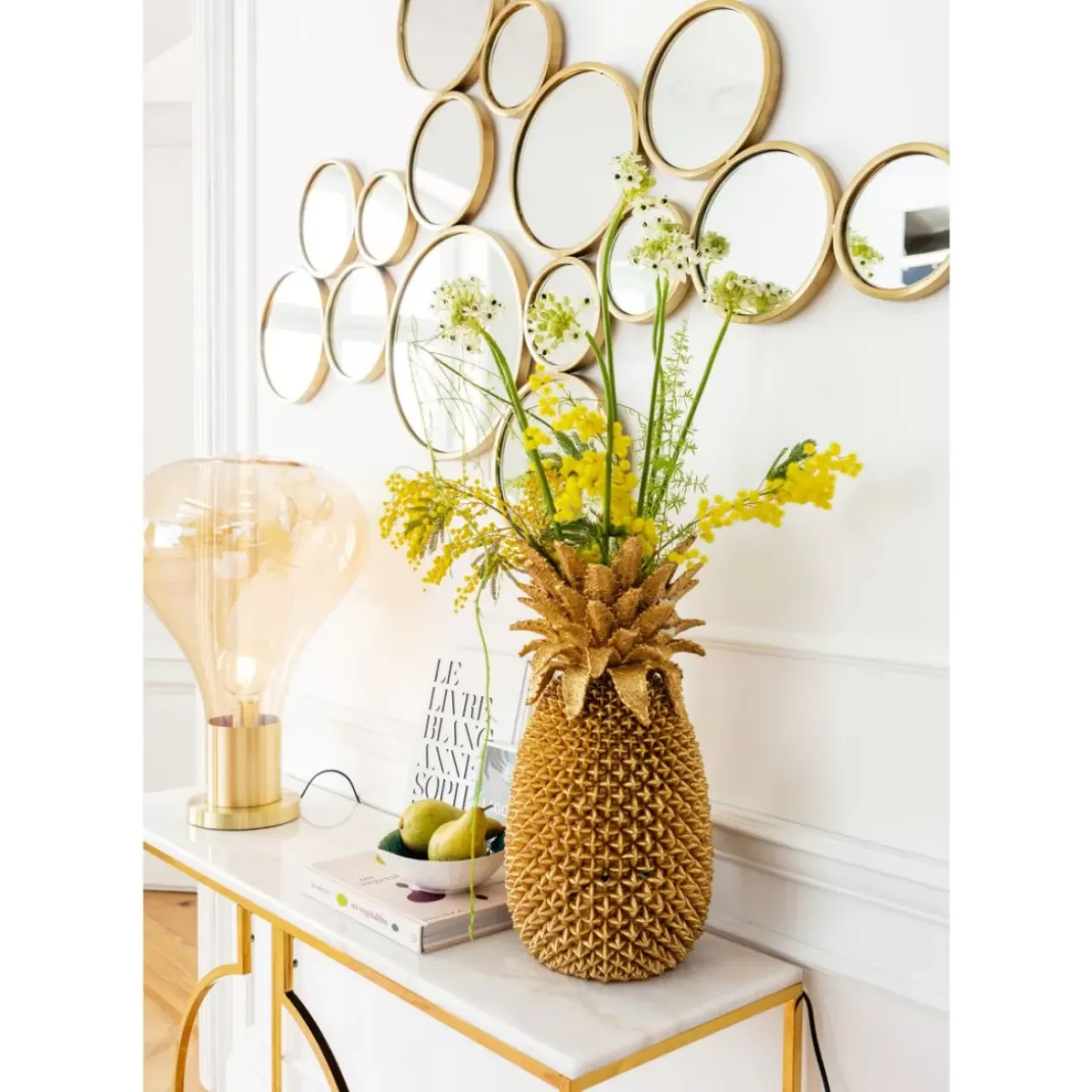 KARE Design Spiegel-Spiegel Bubbles Messing 183X93Cm