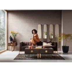 KARE Design Spiegel-Spiegel Clip Brass 32X177Cm