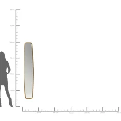 KARE Design Spiegel-Spiegel Clip Brass 32X177Cm