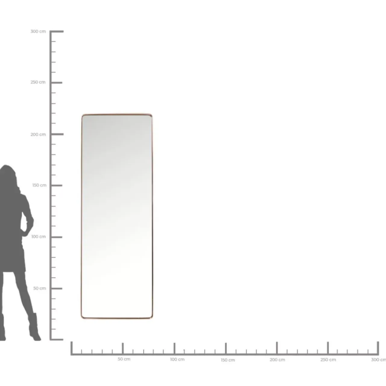 KARE Design Spiegel-Spiegel Curve Cobre 70X200Cm