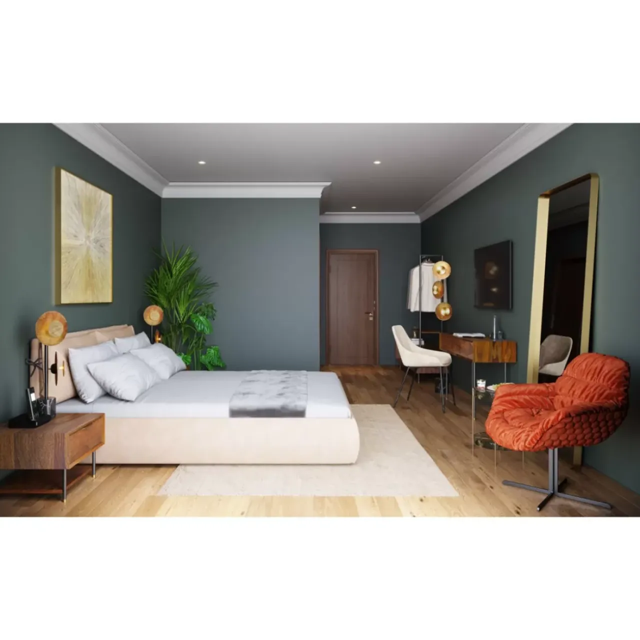 KARE Design Spiegel-Spiegel Curve Mo Brass 70X200Cm