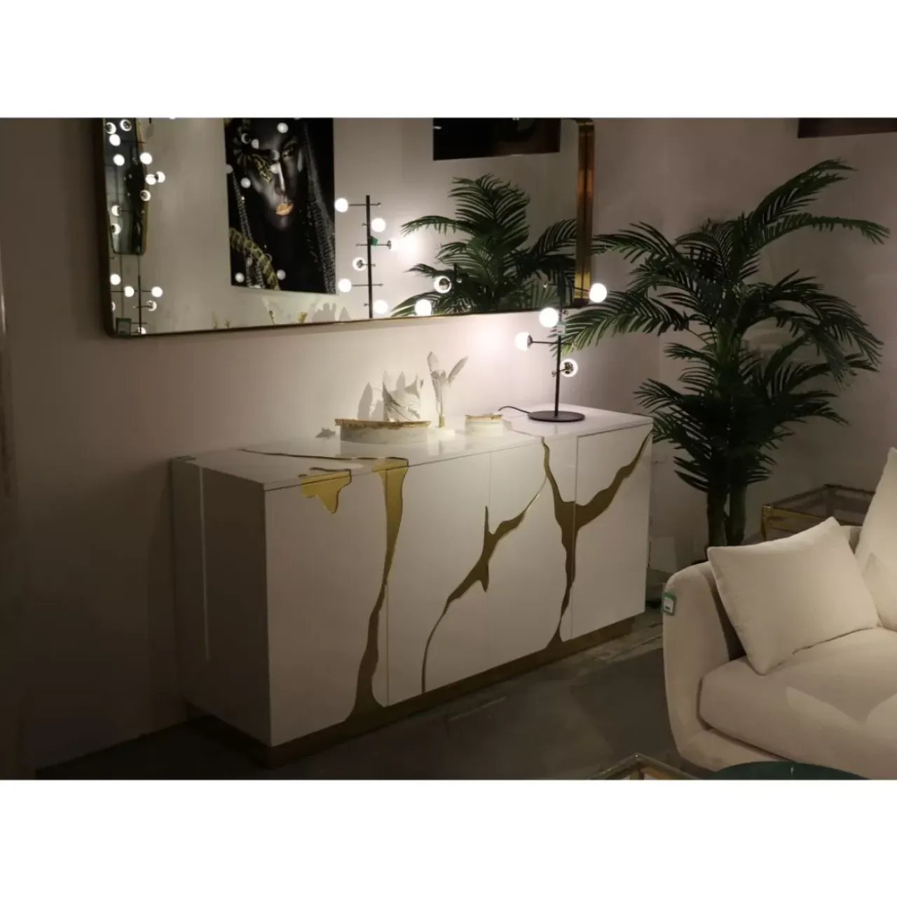 KARE Design Spiegel-Spiegel Curve Rectangular Brass 70X200Cm