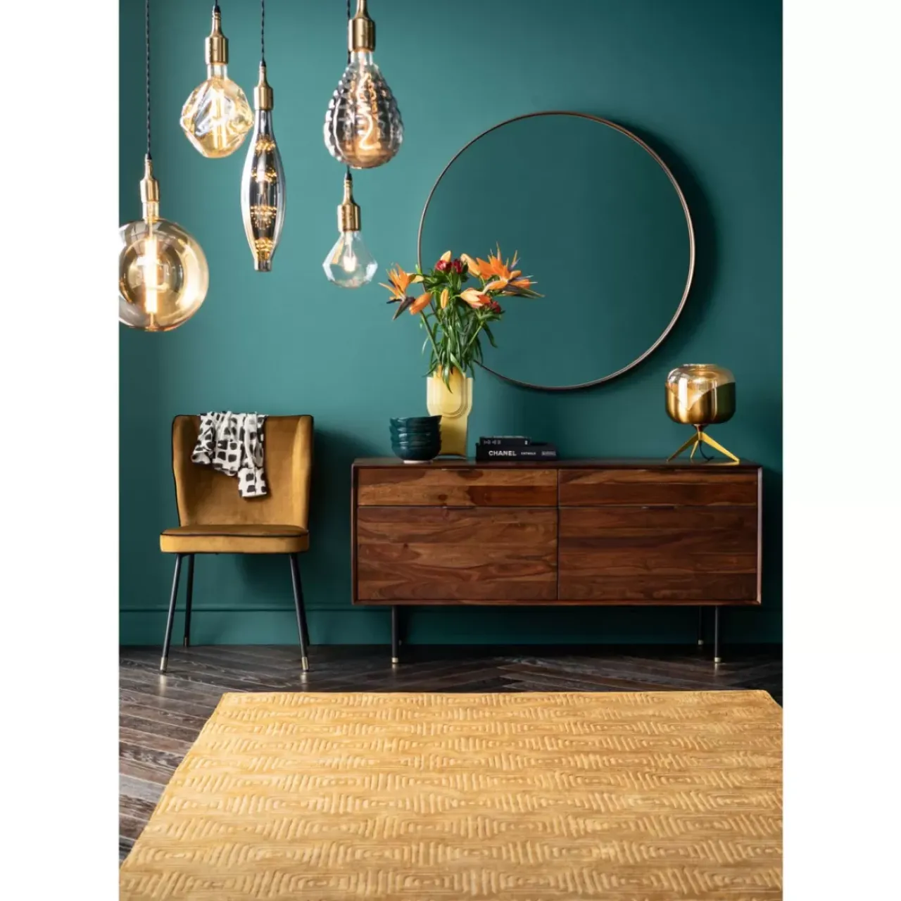 KARE Design Spiegel-Spiegel Curve Round Brass O100Cm