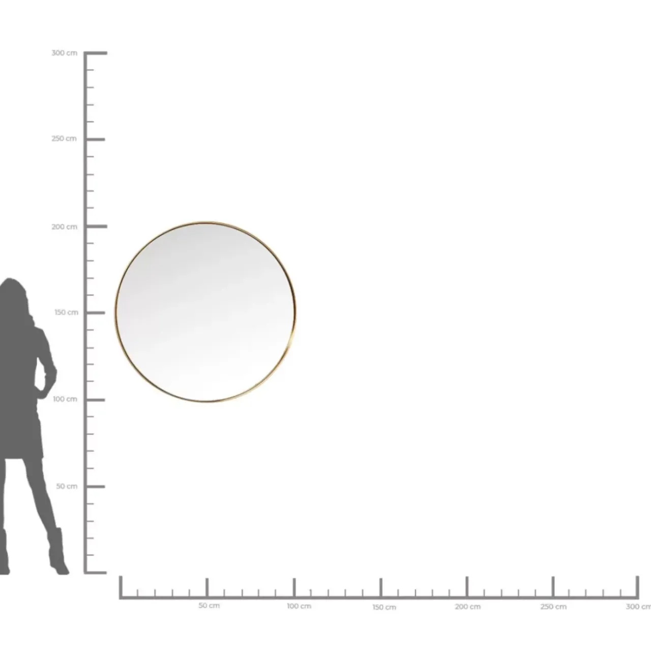 KARE Design Spiegel-Spiegel Curve Round Brass O100Cm