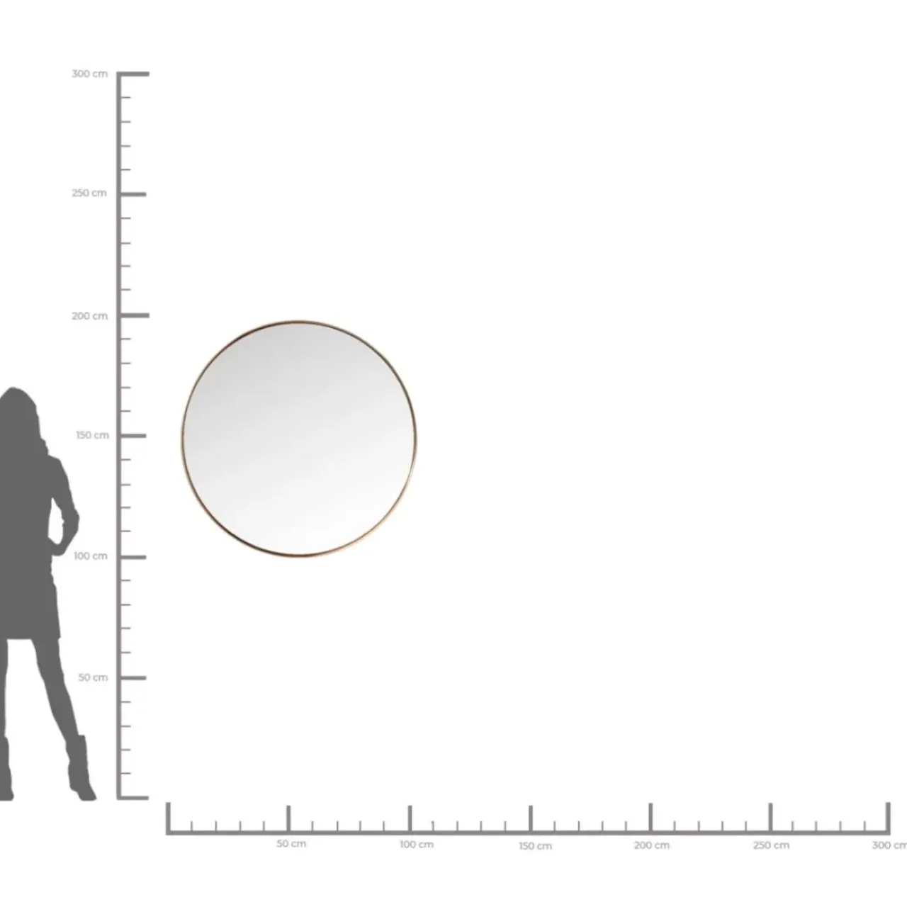 KARE Design Spiegel-Spiegel Curve Round Copper O100Cm